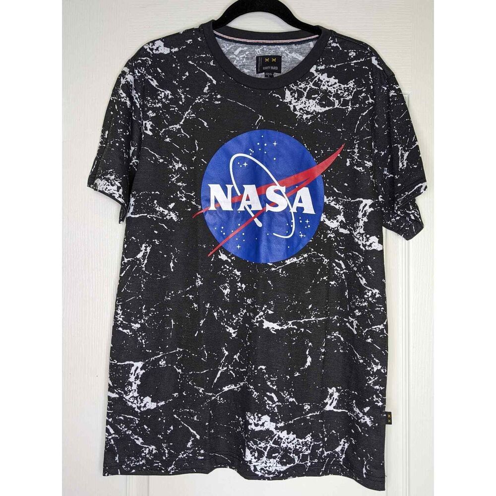 Navy Yard Men’s NASA Logo Graphic Print Crew Neck T-Shirt, Size Large (New)